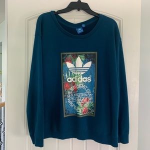 Adidas Originals Women’s Crewneck Sweatshirt Blue XL